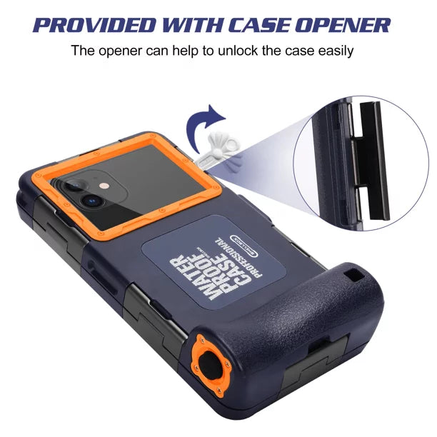 UrbanX Professional [15m/50ft] Swimming Diving Surfing Snorkeling Photo Video Waterproof Protective Case Underwater Housing for Lenovo A6600 And all Phones Up to 6.9 Inch LCD with Lanyard