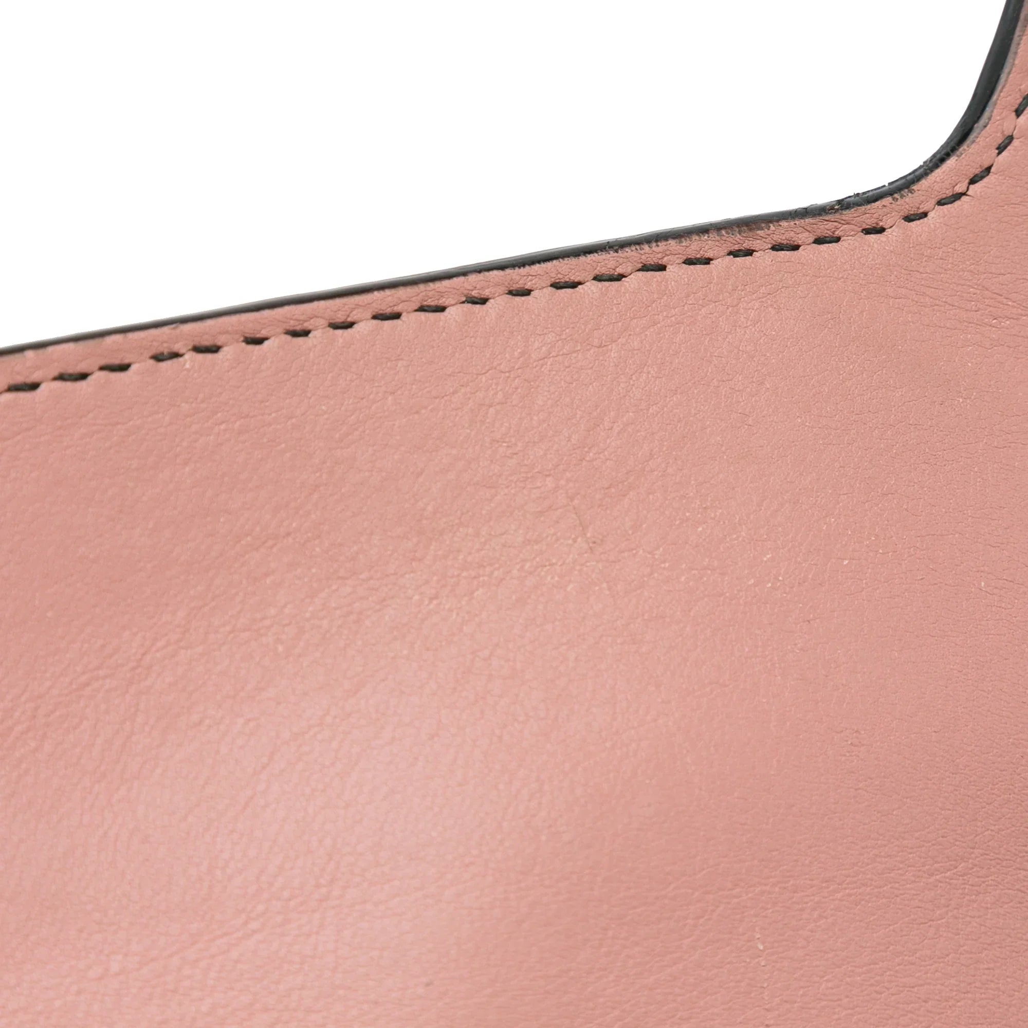 Pre-Owned Authenticated Gucci Medium Microguccissima Emily Shoulder Bag Calf Leather Pink Unisex (Good)