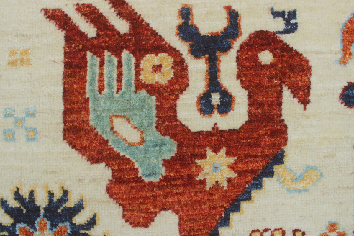 Aria Gormal Ivory/Blue Rug, 8'8" x 11'11"