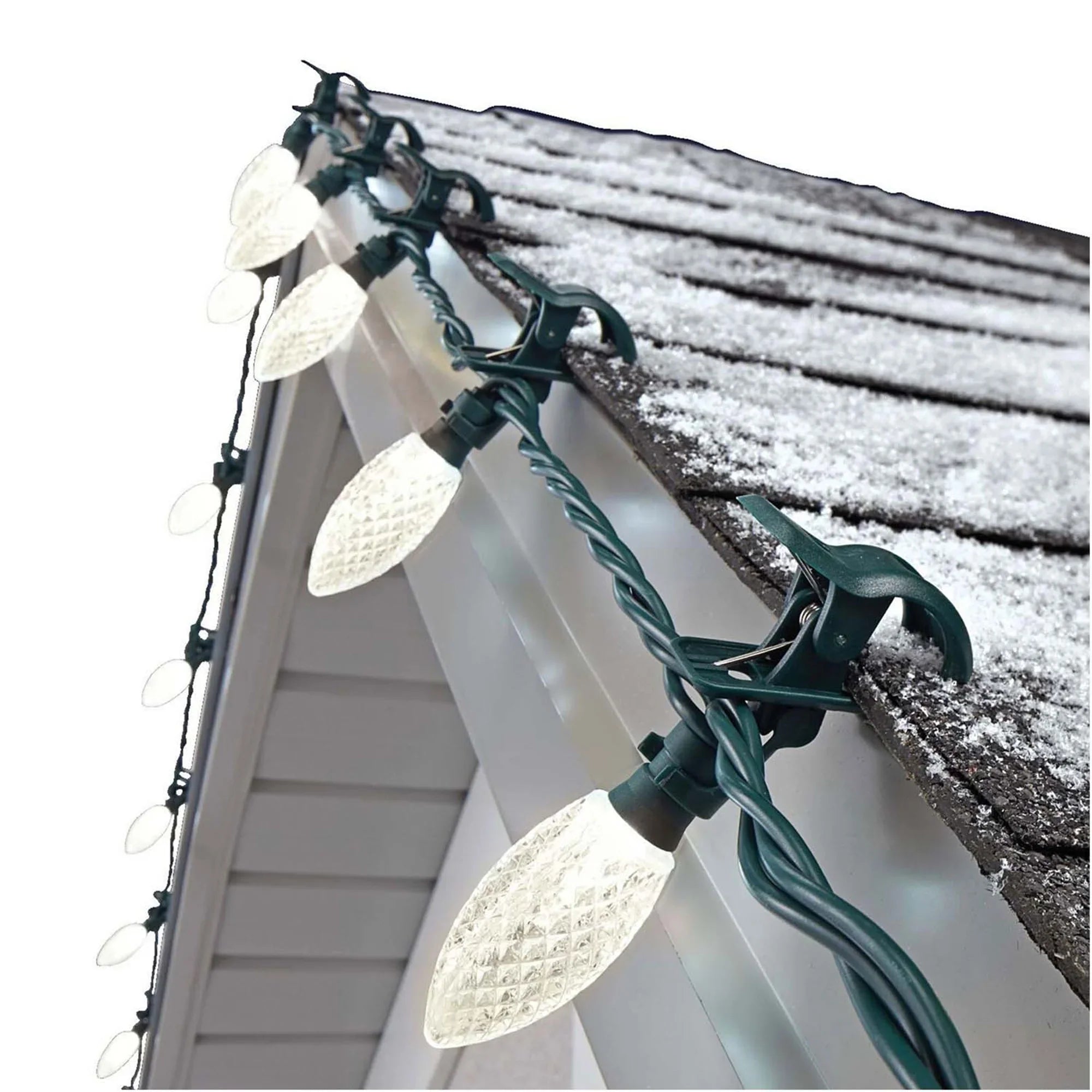 NOMA Quick Clip C9 LED 100 Warm Bulbs Christmas String Lights (3 Pack)