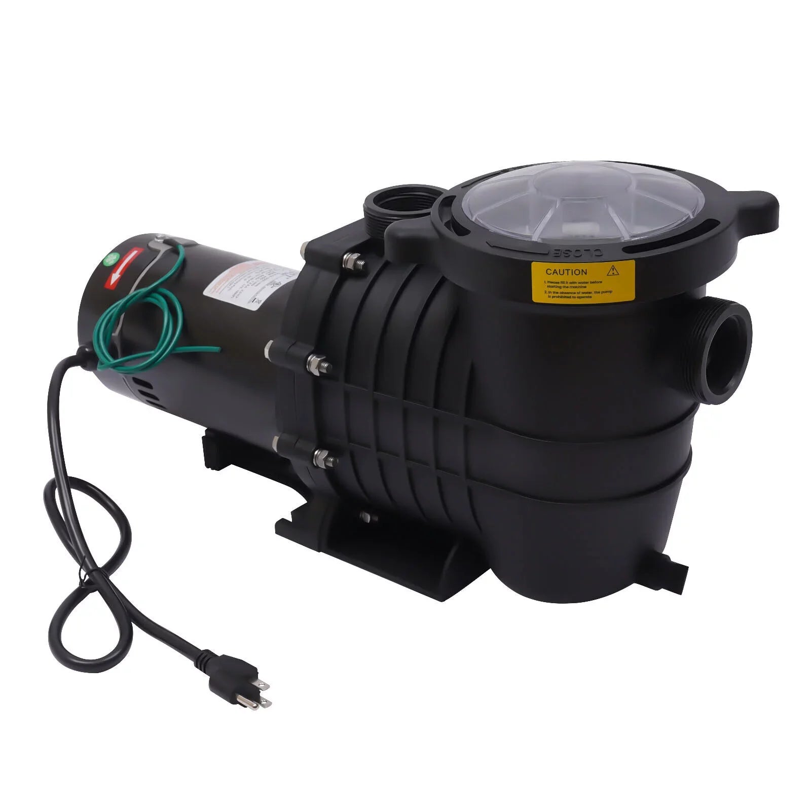 Wuzstar 2HP Pool Pump In/Above Ground Swimming Pool Pumps Motor W/Strainer 410-300L/min 118GPM, 110-120V