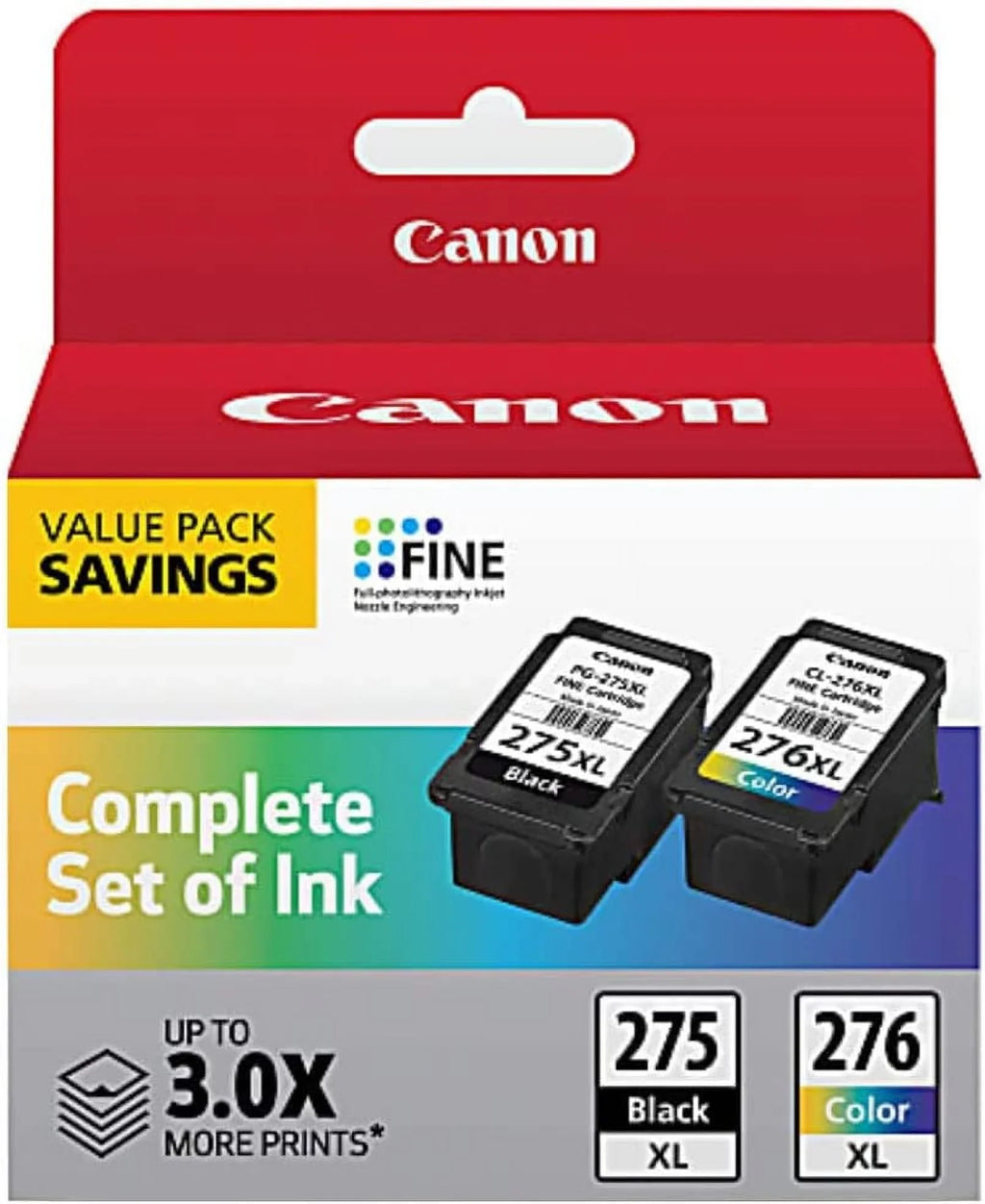 Canon Multicolor Ink for Printer PG-275 XL / CL-276 XL Compatible to PIXMA TS3520, TS3522 and TR4720 Printers
