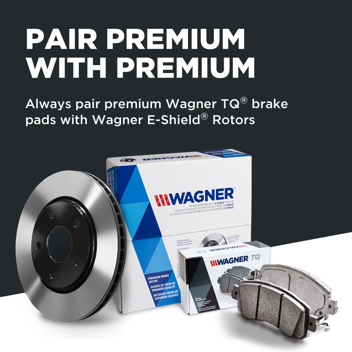 Wagner Brake ThermoQuiet Ceramic Disc Brake Pad Set Fits select: 2009-2014 HYUNDAI GENESIS, 2011 HYUNDAI EQUUS