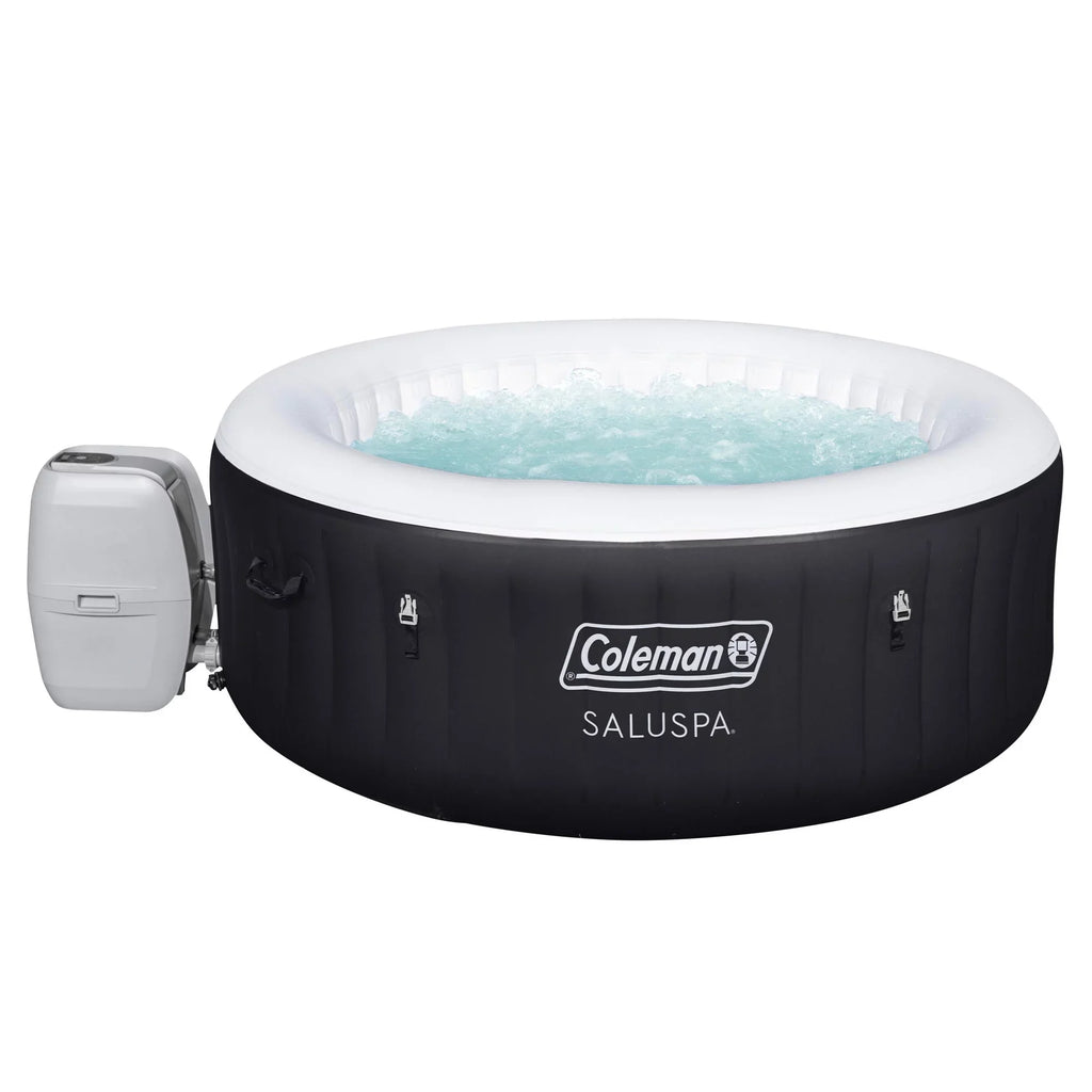 Coleman SaluSpa 4 Person InfLatitudeable Hot Tub Spa with 12 Filter Cartridges