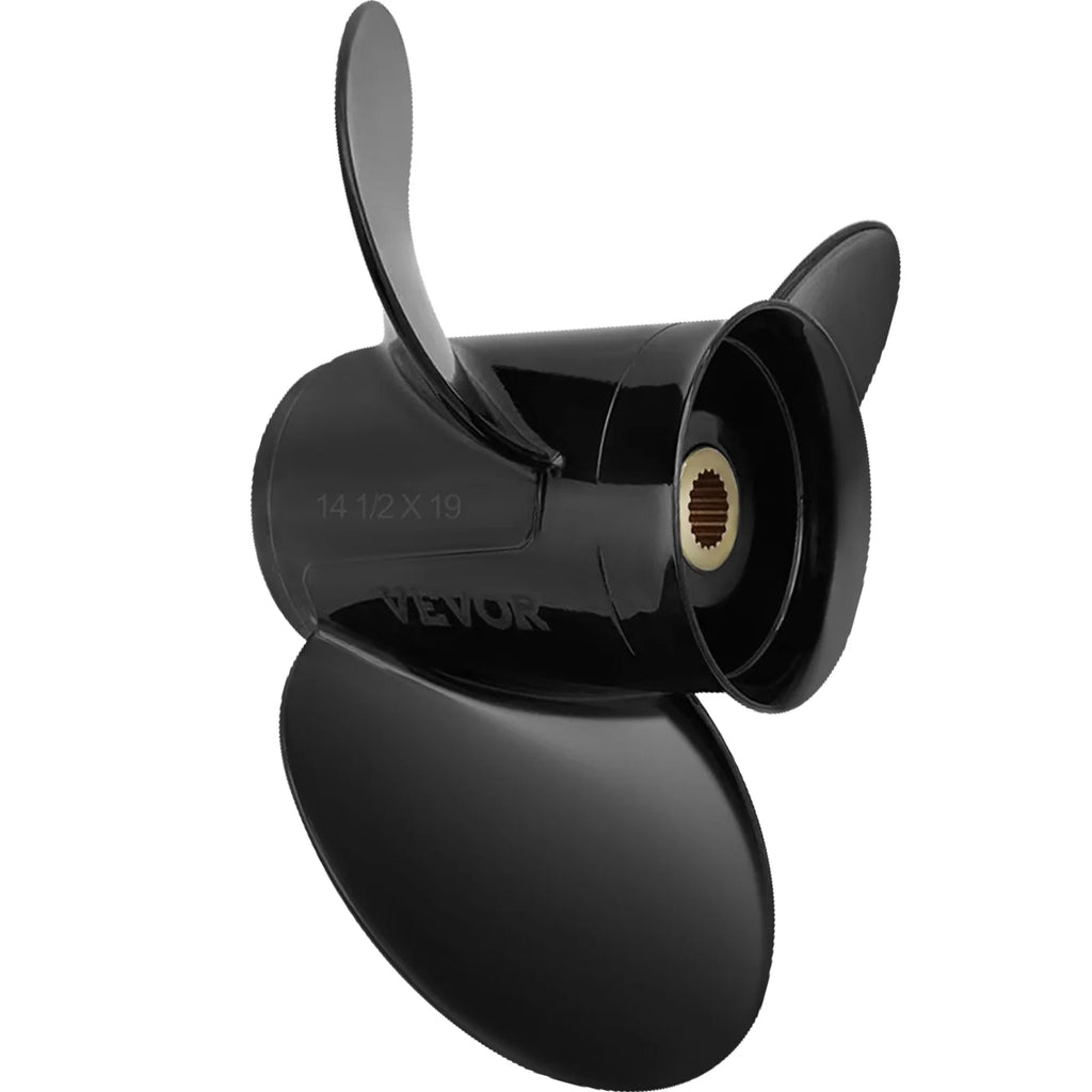 VEVOR Outboard Propeller, 3-Blade 14.5" x 19" Boat Propeller, Replace for OEM 3817468, Compatible with SX Sterndrives Outboard Volvo Penta Engine, Right-handed Aluminium Propeller & 19 Spline Teeth
