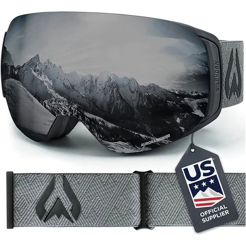 Pre-Owned Wildhorn Roca Ski Goggle, Stealth/Jet Black, Junior (Used - Like New)