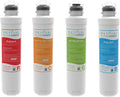 Metpure Versatile MV-ROGBSET Red (R) + Orange (O) + Green (G) + Blue (B) Quick Twist Filter Set Replacement Cartridge Bundle (1 x Sediment, 1 x Extruded Carbon Composite, 1 x 50gpd Membrane, 1 x GAC)