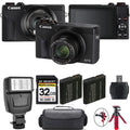 Canon PowerShot G7 X Mark III Digital Camera (Black) + Extra Battery + Flash - 32GB Kit