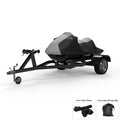 Weatherproof Jet Ski Cover For KAWASAKI Jet Ski Ultra 300X 2007-2013 - GRAY / Black Color - All Weather - Trailerable - Protects from Rain, Sun, And More! Includes Trailer Straps And Storage Bag