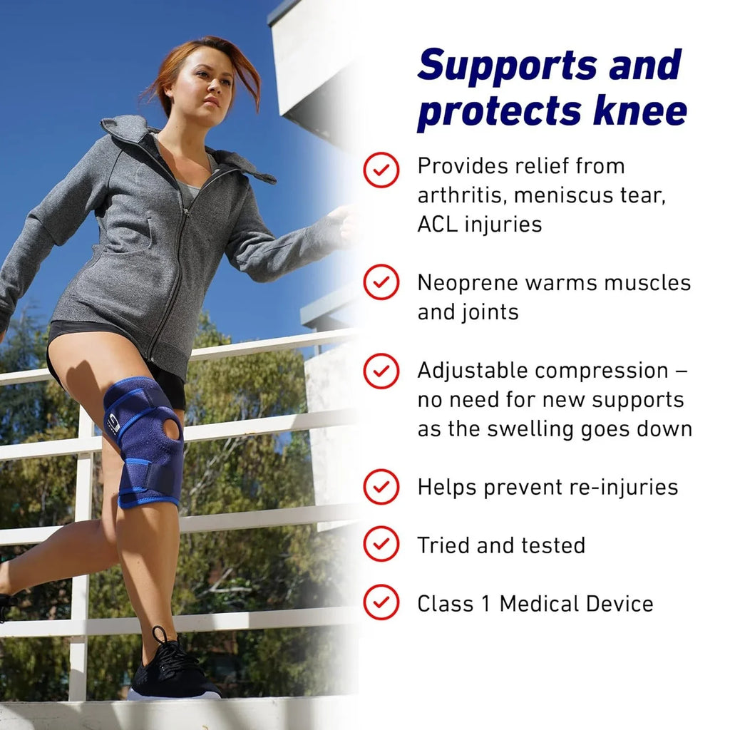 Neo-G Knee Support, Open Patella  Knee Support for Knee Pain Arthritis, Joint Pain Relief, Meniscus tear, runners knee, patella injuries  Knee support for women and men - Adjustable Compression
