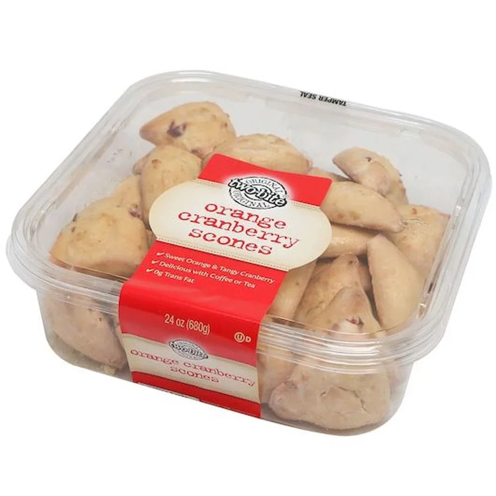 Two Bite Orange Cranberry Scones, 24 Ounce -- 6 per case