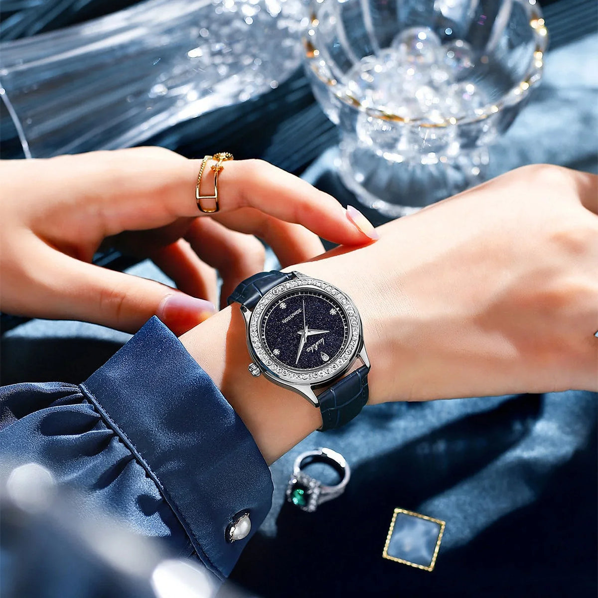 Starry Light Luxury Waterproof Quartz Ladies wristwatch