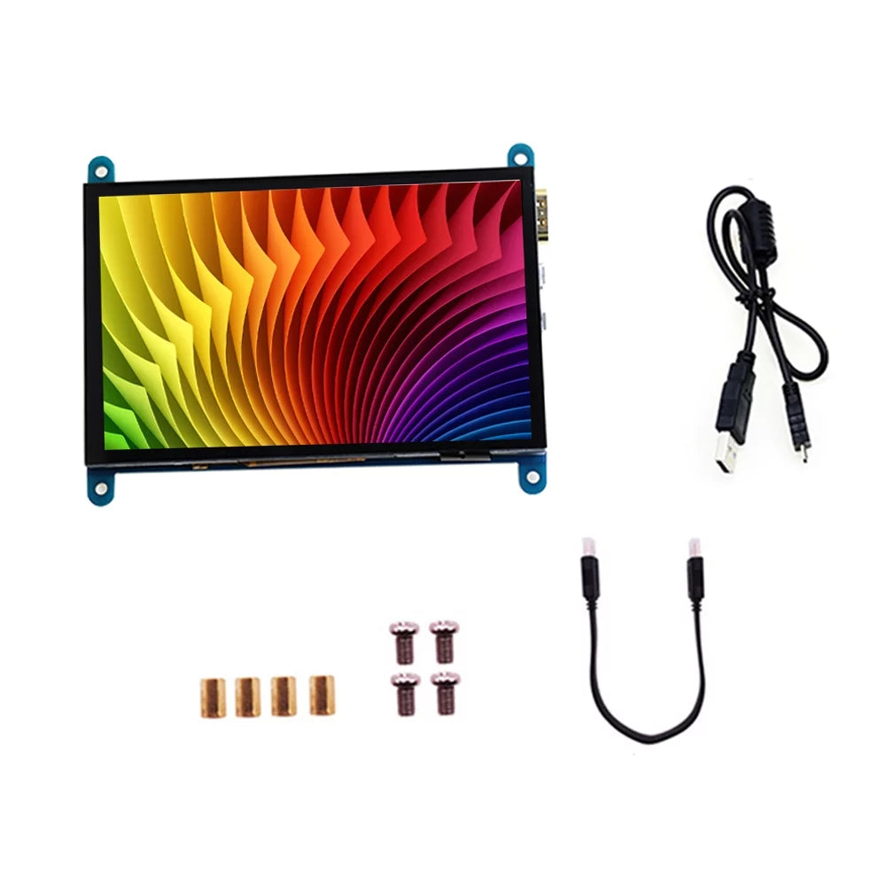 Andoer 5 Inch HD Capacitive Touchdisplay Display 800*480 Resolution Small Portable Monitor with USB HD Interface Compatible with Raspberry Pi Tool