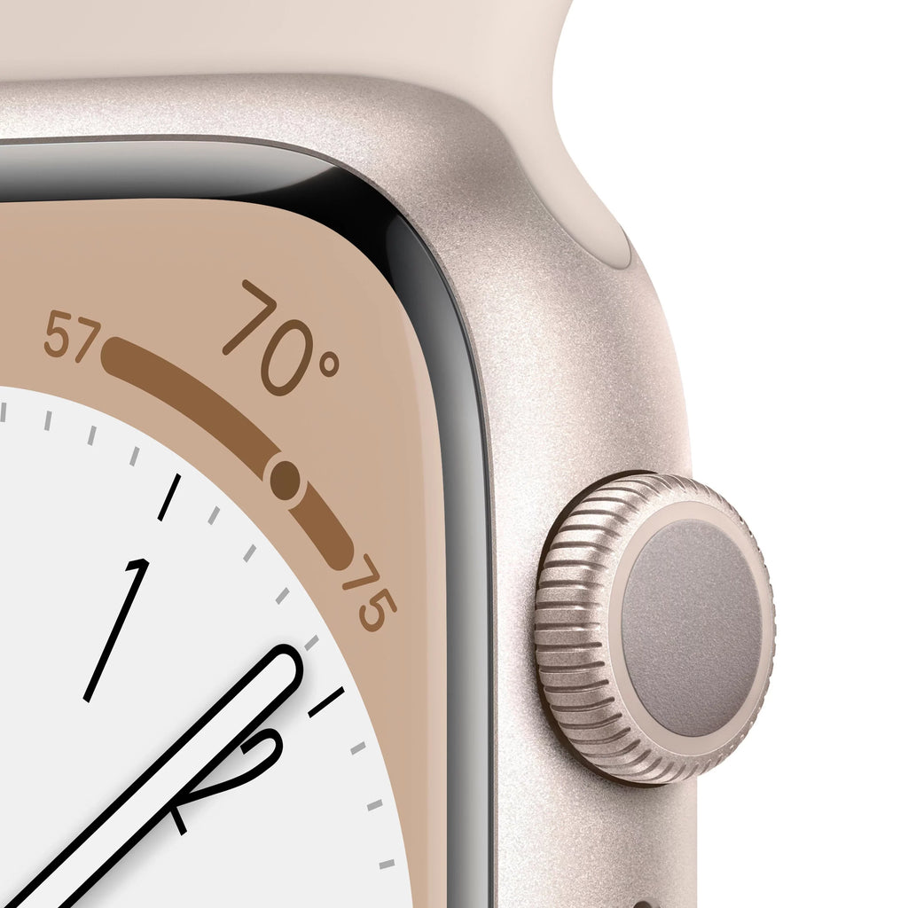 Restored Apple Watch Gen 8 Series 8 Cell 41mm Starlight Aluminum Starlight Sport Band MNUX3LL/A (Refurbished)