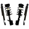 AutoShack Front & Rear Complete Strut Coil Springs and Shock Absorbers Kit Set of 4 Replacement for 2007 2008 2009 2010 2011 2012 Nissan Sentra 2.0L FWD CST100401-KS6641