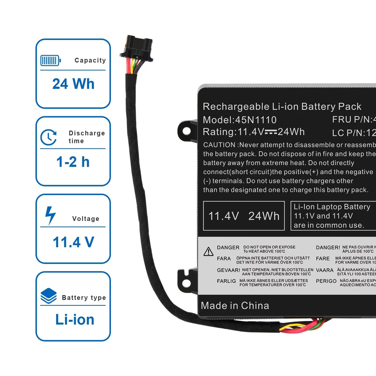 Battery   For Lenovo ThinkPad T450S T460 45N1108
