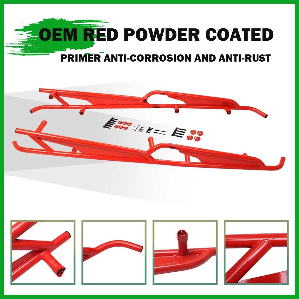 ELITEWILL Nerf Bars Rock Sliders for 2017-2021 Can-Am Maverick X3 Max - 4 Seater RED