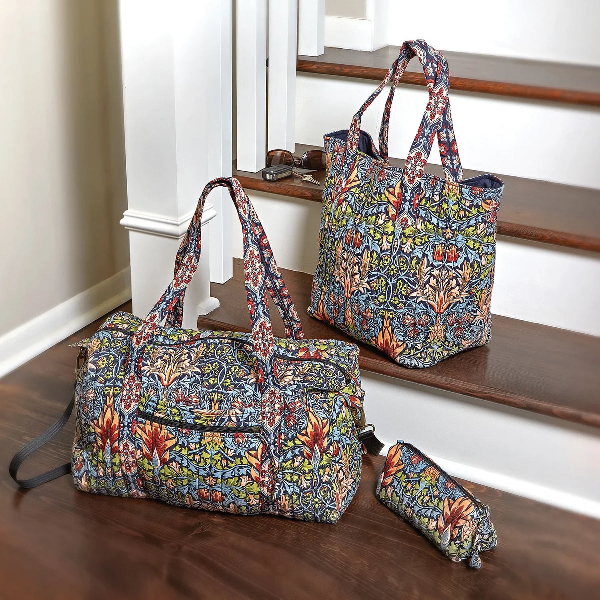 FLORIANA Cotton Tote Bags William Morris Print Shoulder Bag Handbags for Women