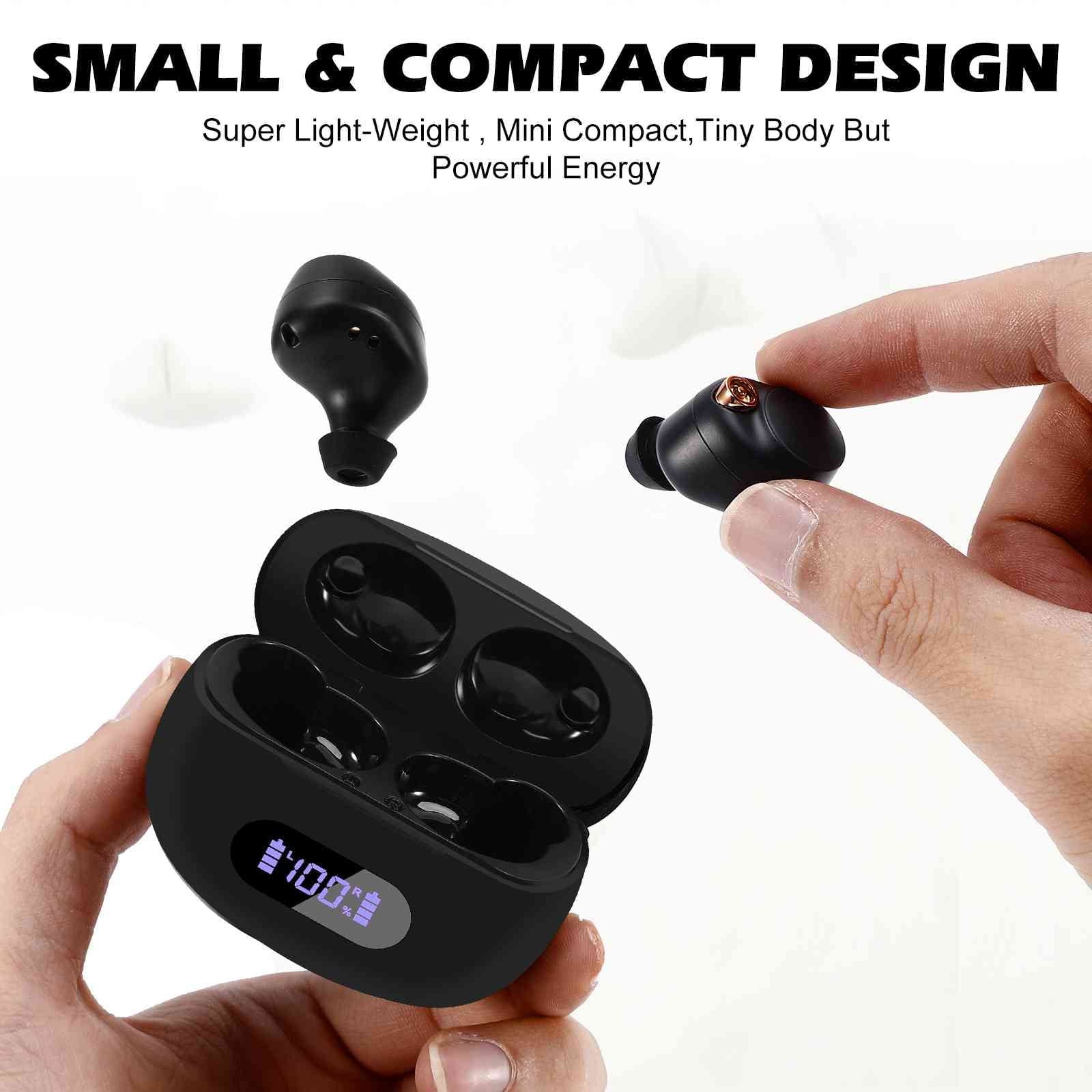 UrbanX True Wireless Bluetooth Earbuds + Charging Case, Black, Dual Connect, IPX5 Water Resistance, Bluetooth 5.2 Connection, Balanced, Bass Boost Compatible with Lenovo Tab M9