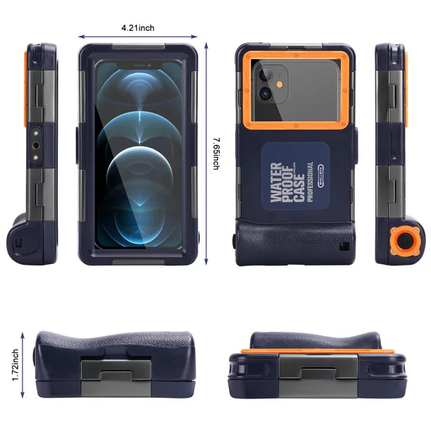 UrbanX Professional [15m/50ft] Swimming Diving Surfing Snorkeling Photo Video Waterproof Protective Case Underwater Housing for Lenovo A6600 And all Phones Up to 6.9 Inch LCD with Lanyard