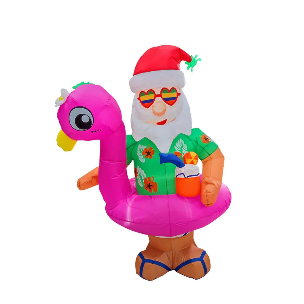 6ft Ready for the Beach Santa - Christmas InfLatitudeable by Seasonal LLC