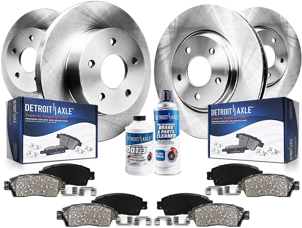 Detroit Axle - AWD Brake Kit for 2012-2016 Honda CR-V Replacement 2013 2014 2015 Disc Brake Rotors and Brakes Pads Front and Rear