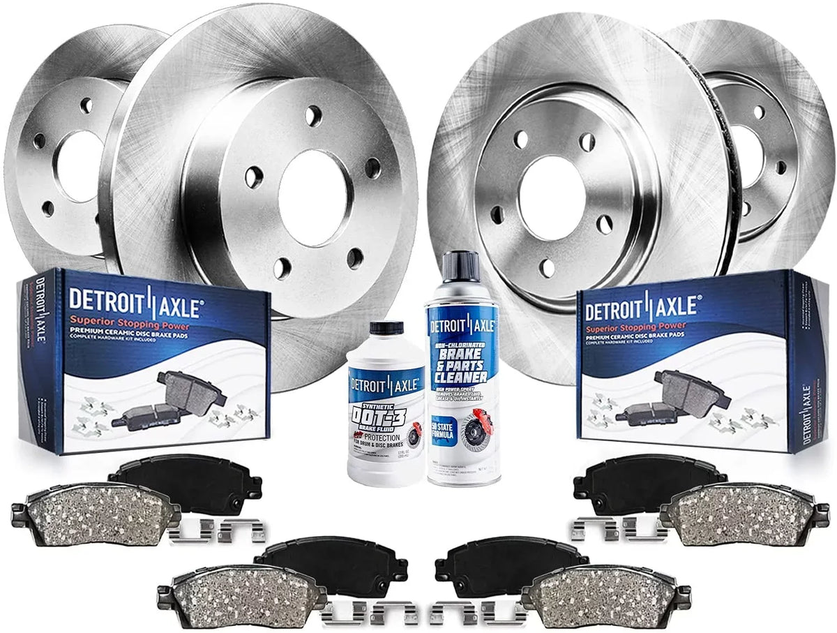 Detroit Axle - AWD Brake Kit for 2012-2016 Honda CR-V Replacement 2013 2014 2015 Disc Brake Rotors and Brakes Pads Front and Rear