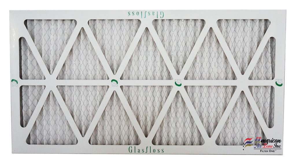Glasfloss 12x30x1 - MERV 10 -Qty:12 - Furnace Air Filter - Made in USA (Actual Size: 11.5 x 29.5x7/8 inch)