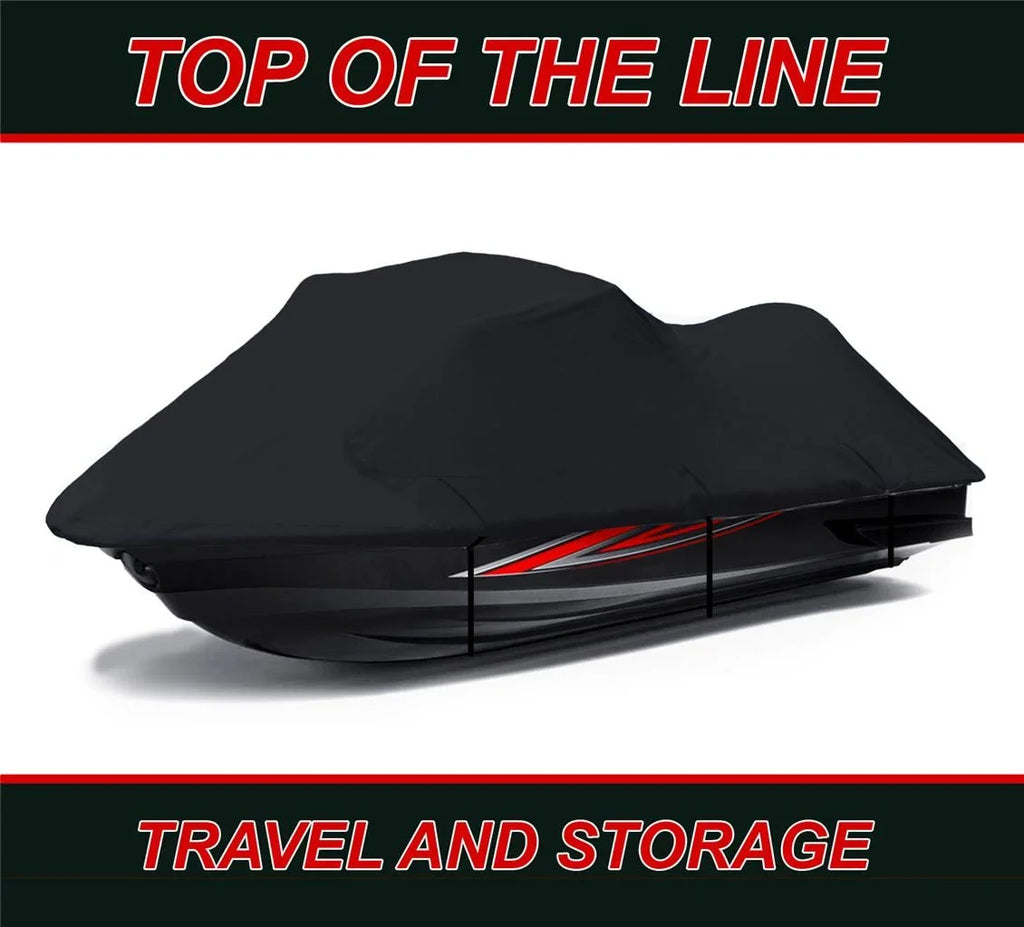 BLACK TOP OF THE LINE JET SKI Cover Compatible for YAMAHA Jet Ski PWC Cover Wave Runner III 650 1990 1991 1992 1993 1994 1995 1996 1997 2 Seater