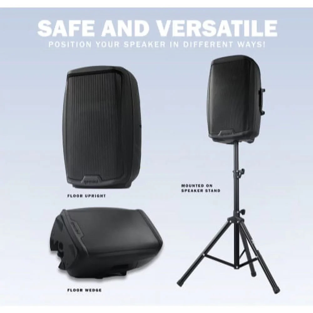 Gemini Sound AS-2115BT Pro Audio Bluetooth 15" Inch 2000 Watts Active PA System DJ Speakers