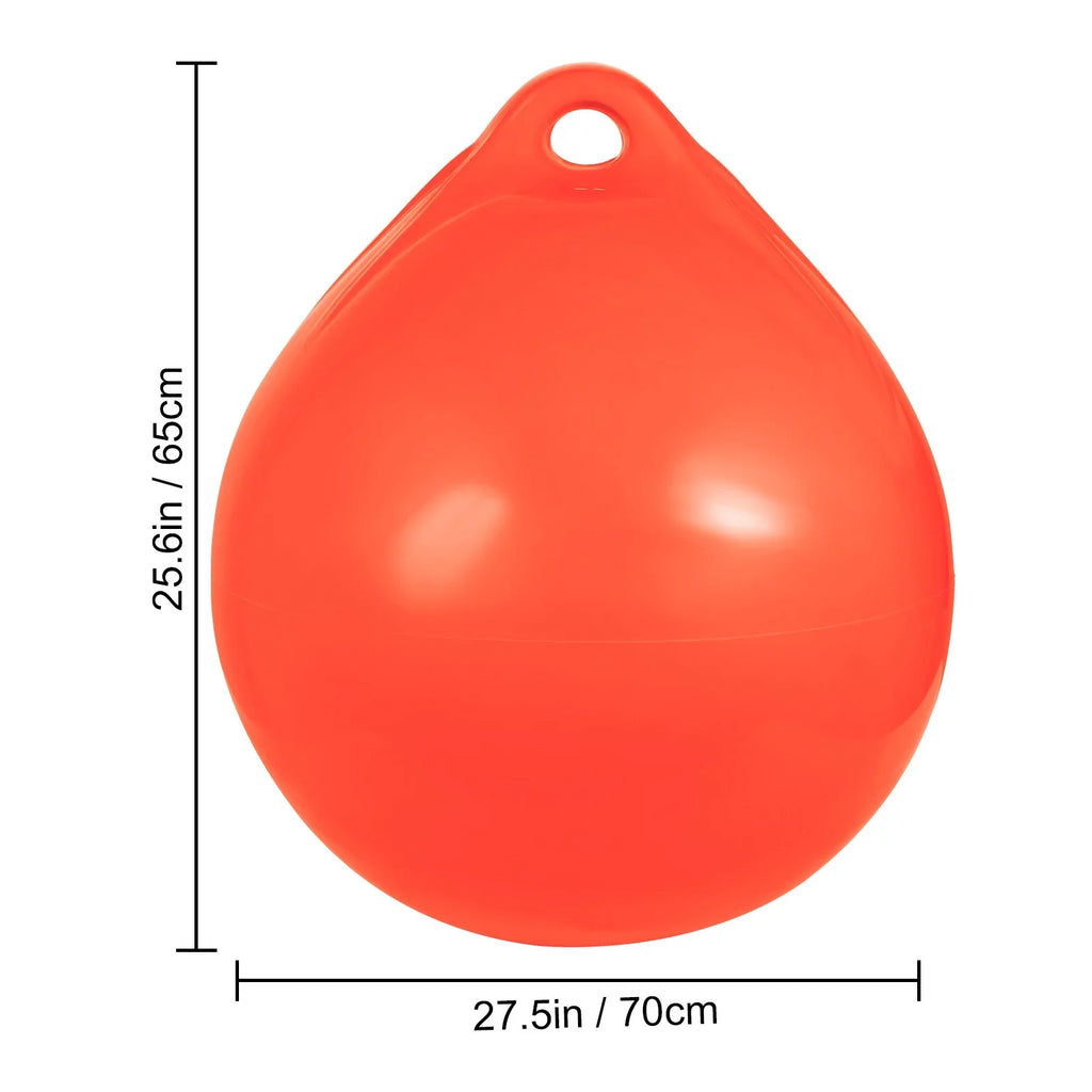 BENTISM Boat Buoy Ball, 27in Diameter InfLatitudeable Heavy-Duty Marine-Grade Vinyl Marker Buoy, Round Boat Mooring Buoy, Anchoring, Rafting, Marking, Fishing, Orange