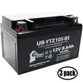 3-Pack UpStart Battery Replacement for 2011 Yamaha YZF-R1 1000CC Factory Activated, Maintenance Free, Motorcycle Battery - 12V, 8.6Ah, UB-YTZ10S-BS