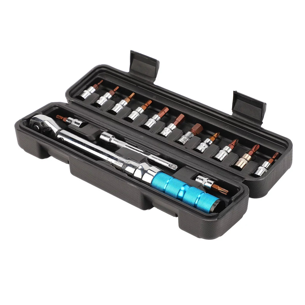 Buumin LeBycle Mountain Road Bike Torque Wrench Preset Ratchet Torque 2 to 24NM S2 Hex Socket Tool Set