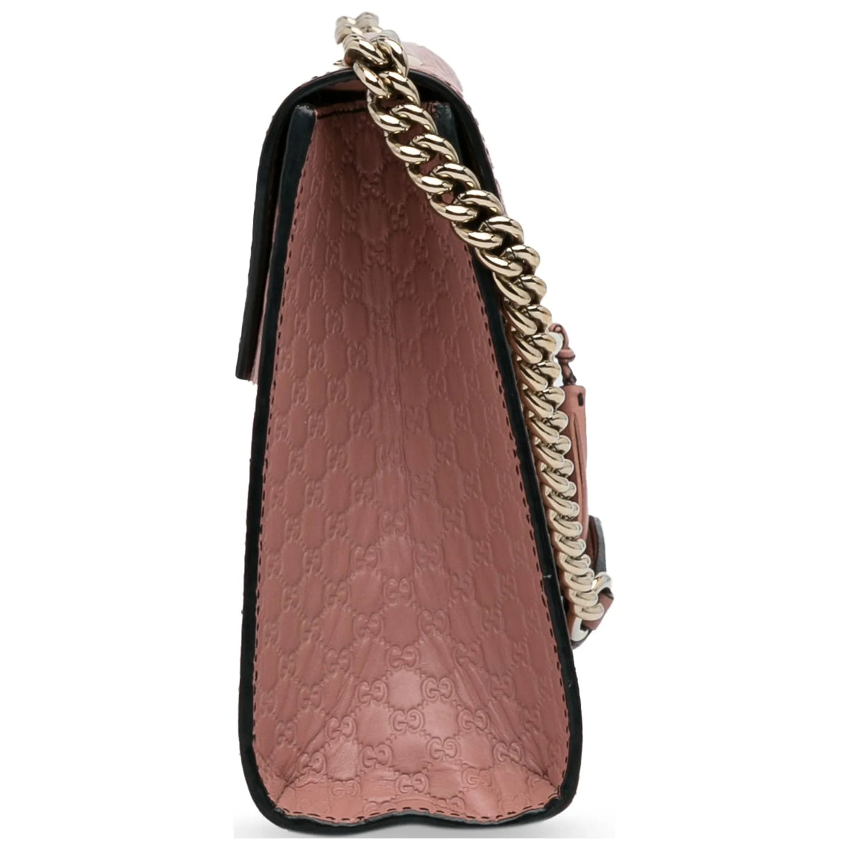 Pre-Owned Authenticated Gucci Medium Microguccissima Emily Shoulder Bag Calf Leather Pink Unisex (Good)