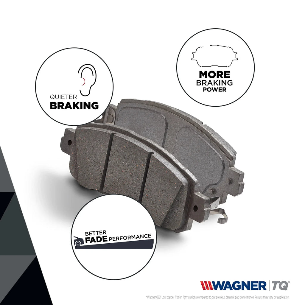 Wagner Brake ThermoQuiet Ceramic Disc Brake Pad Set Fits select: 2009-2014 HYUNDAI GENESIS, 2011 HYUNDAI EQUUS