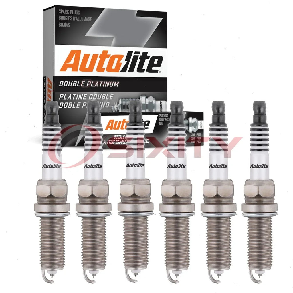 6 pc Autolite APP5682 Double PLatitudeinum Spark Plugs for Ignition Wire Secondary Fits select: 2015-2021 HONDA CR-V, 2013-2021 HONDA ACCORD