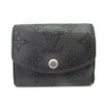 Pre-Owned Louis Vuitton Wallet Portofeu Ilysse XS Noir Black Mini Trifold Women's Monogram Mahina M67498 LOUISVUITTON (Good)