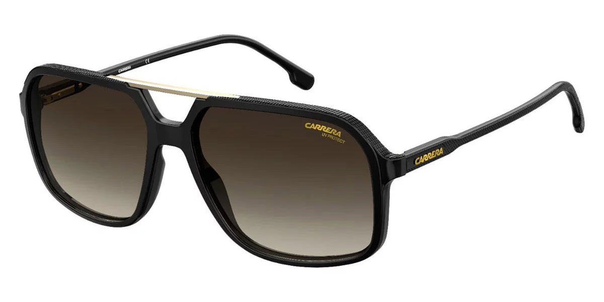 Carrera CA 229/S Plastic Unisex Square Sunglasses Black/Brown 59mm Adult