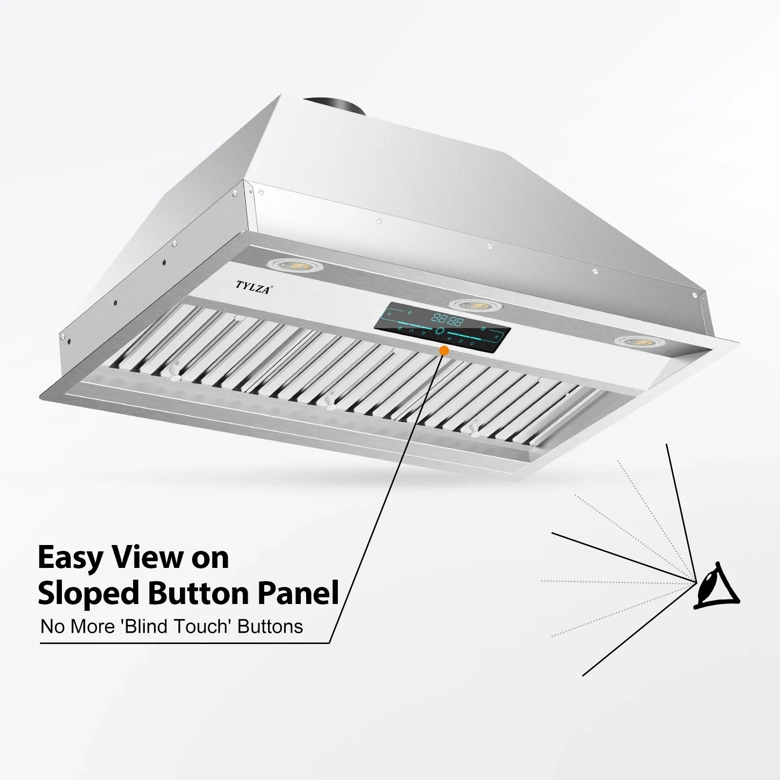 30" Under Cabinet Range Hood Kitchen Stove Vent Hood, with 900 CFM, 4 Speed Gesture Sensing&Touch Control Panel