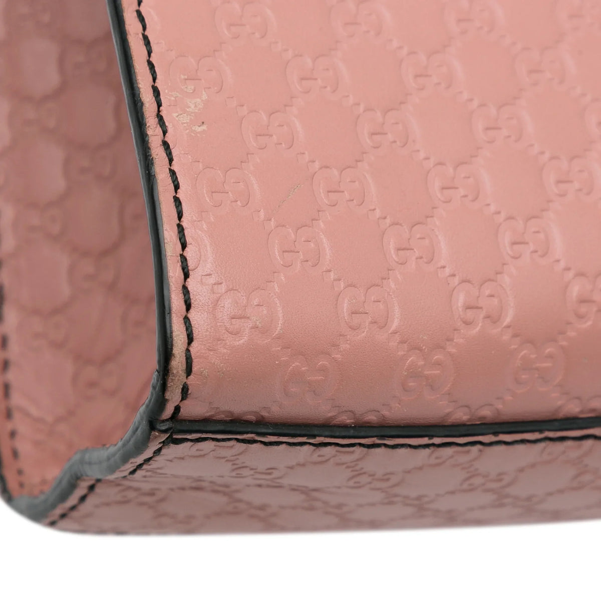 Pre-Owned Authenticated Gucci Medium Microguccissima Emily Shoulder Bag Calf Leather Pink Unisex (Good)