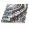 3dRose Image of Rivers Of Maroon And Gray Granite - Ceramic Tile, 6-inch
