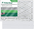 Filterbuy 16x25x4 MERV 8 Pleated HVAC AC Furnace Air Filters (3-Pack)