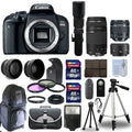 Canon EOS 800D Camera+ 6 Lens 18-55mm STM, 75-300mm, 50mm, 500mm + 24GB PRO KIT!