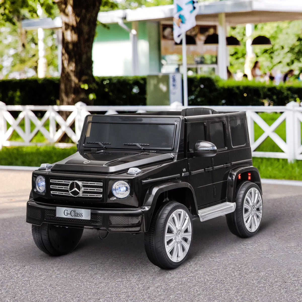 Aosom 12 V Mercedes Benz G500 Powered Ride-On with Remote Control, Bright Headlights, & Working Suspension