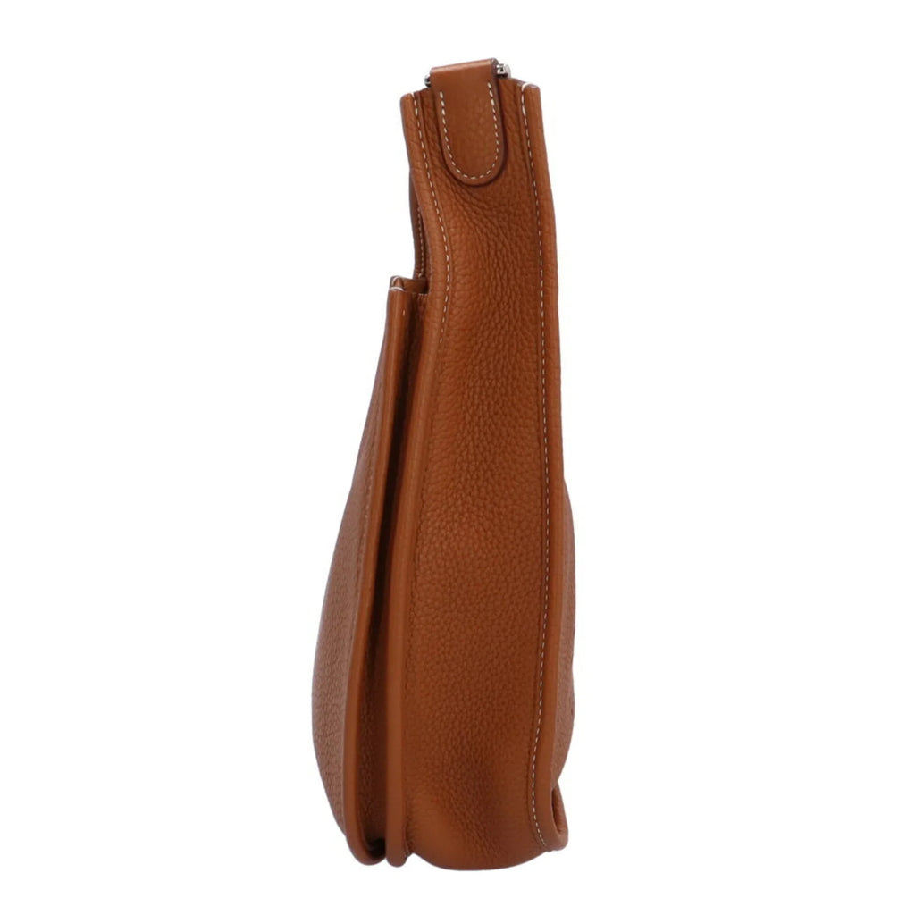 Pre-Owned Hermes Evelyn PM Shoulder Bag Taurillon Clemence Brown Women's HERMES (Good)