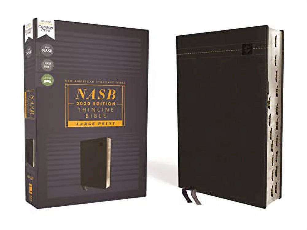 Nasb, Thinline Bible, Large Print, Leathersoft, Black, Red Letter Edition, 2020 Text, Thumb Indexed, Comfort Print (Other)(Large Print)