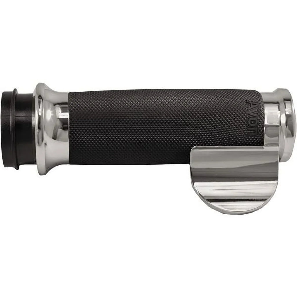 Avon Grips  CC-85-CH-BO-FLY; Custom Contour Grips W / F-B-W Throttle Boss Chrome