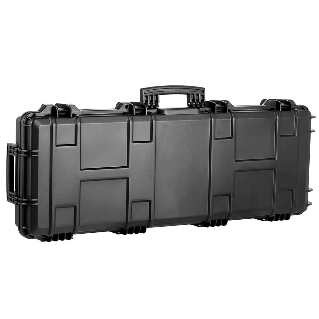 SKYSHALO Rifle Case, Rifle Hard Case with 3 Layers Fully-protective Foams, 42 inch lockable Hard Gun Case with Wheels, IP67 Waterproof & Crushproof, for Two Rifles or Shotguns, Airsoft Gun