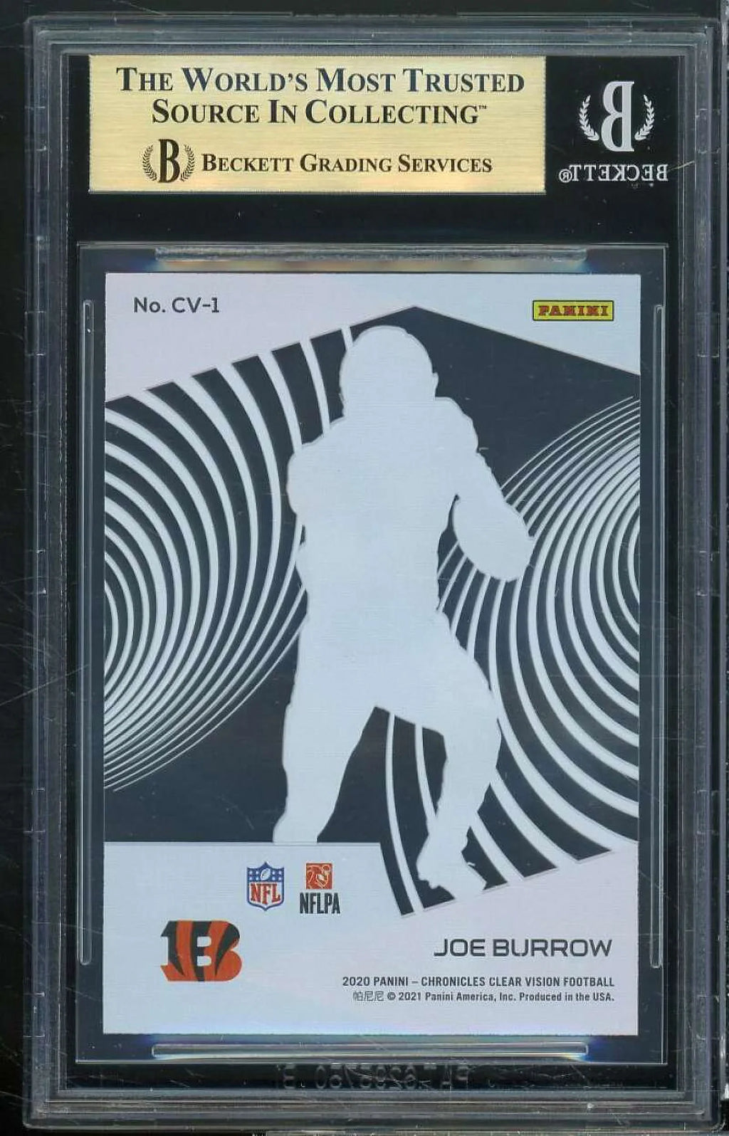 Joe Burrow Rookie 2020 Panini Clear Vision Rookies #1 BGS 9.5 (9.5 9.5 9.5 9)