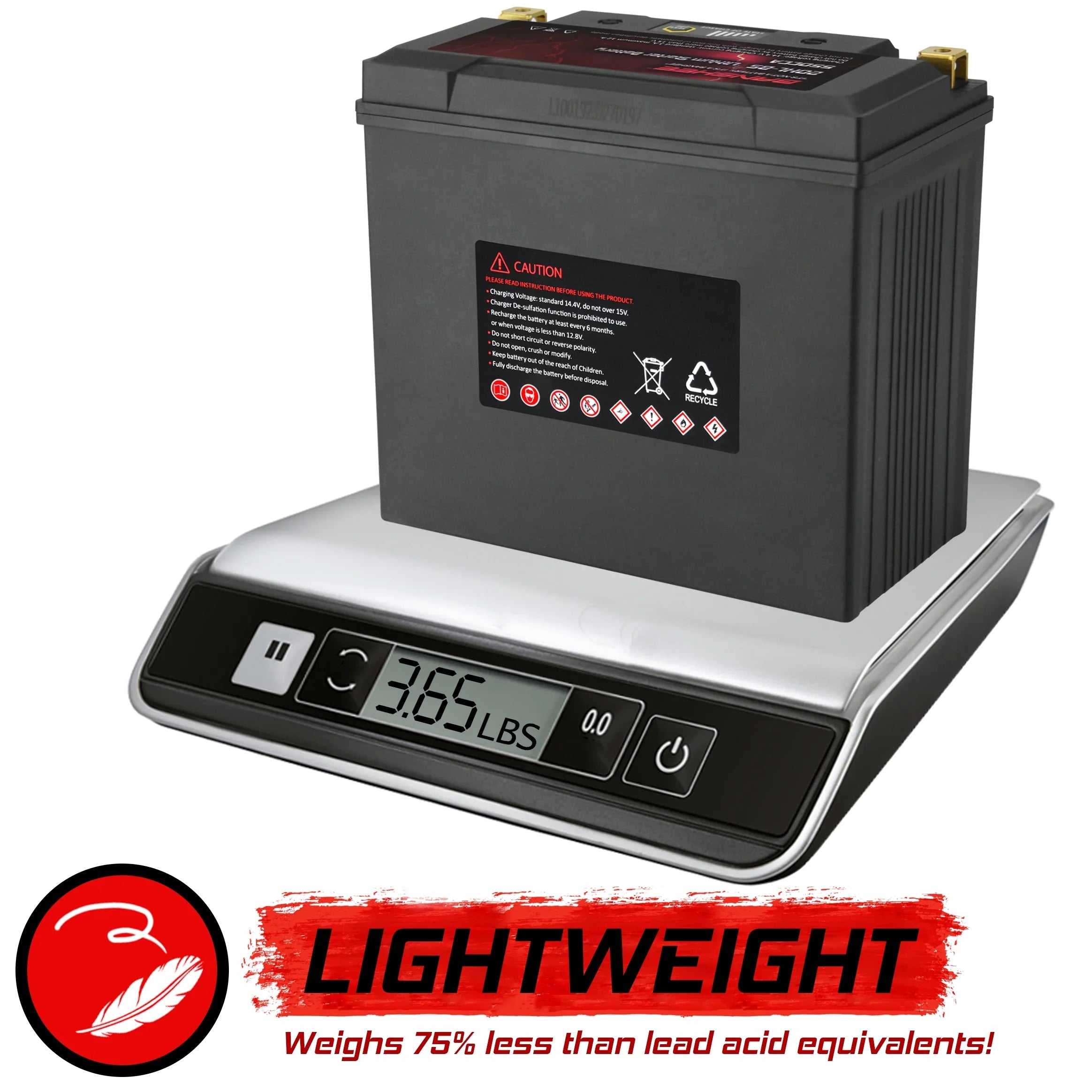 Banshee YTX20L-BS LiFePO4 Motorsports Battery Compatible with CAN-AM Outlander 1000 EFI XT-P 2013 to 2016
